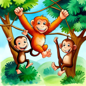 Free bedtime stories about monkeys - Jungle Jamboree: Adventures of Playful Monkeys