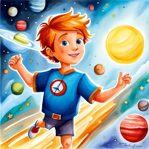 Free bedtime stories about planets - Oliver's Cosmic Odyssey: A Journey Amongst Planets