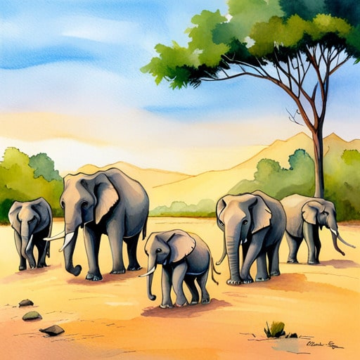 Free bedtime stories about elephants - The Elephant Ellie's Journey Unity and Kindness